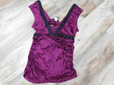 VICTORIA SECRET MODA INTL PURPLE KEYHOLE BACK TOP SIZE MEDIUM