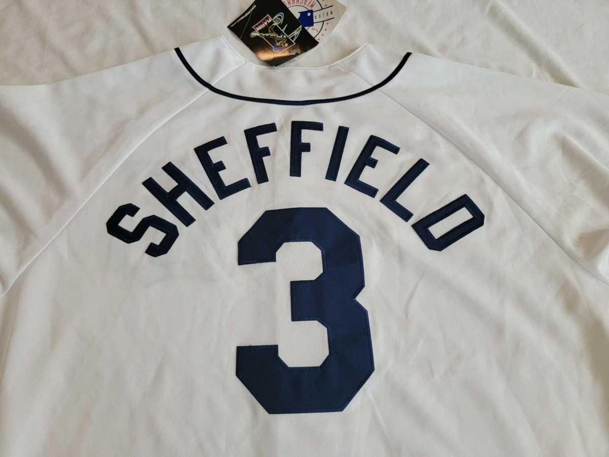 RARE GARY SHEFFIELD Detroit Tigers Majestic Baseball Jersey Retro Official  2XL