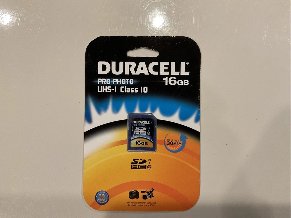 Memory Photo Card Duracell 16GB Pro UHS-I Class 10 NEW - Image 2 of 4