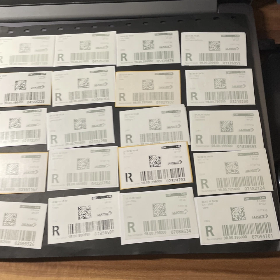Schweiz Grossposten Einschreibelabel 113 R-Zettel - Bild 2 von 4