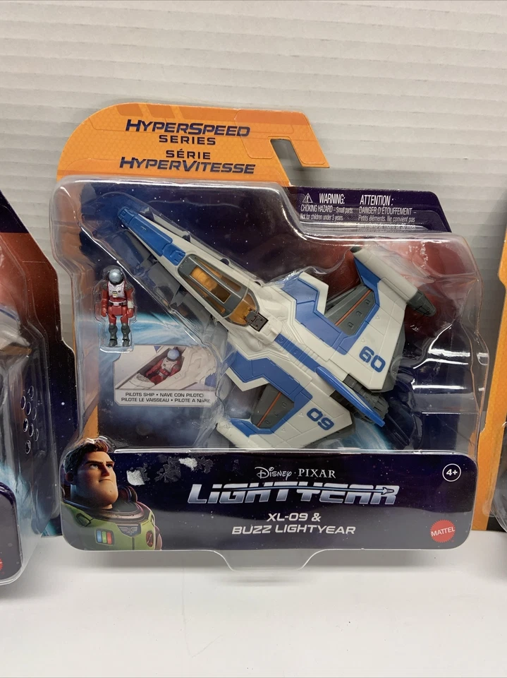 Lote de 3 brinquedos Pixar Lightyear Buzz Lightyear XL-01-09-15 série hipervelocidade - Imagem 3 de 4