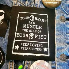 Your Heart is A Muscle Small Patch Folk Punk ...
