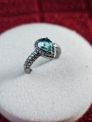 BP RING Size 6 RBP6475 ''Ever Bloom'' LC Lime Ombre Crystal On Hematite