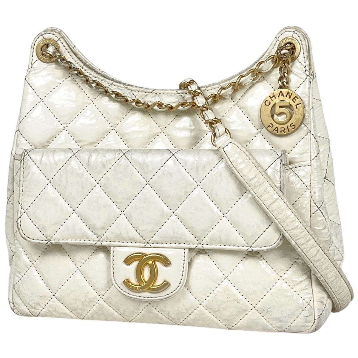 CHANEL (Interlocking) CC logo Hobo Chainshoulder Bag Matrasse
