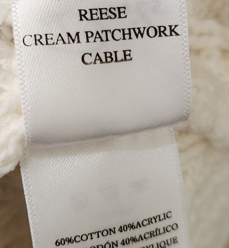 Suéter Relajado Rails Reese Crema Patchwork Grueso Cable Tejido Botón Talla Grande - Imagen 6 de 9
