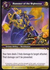 Heavy Play WoW TCG Hammer of the Righteous Fires of Outland World of Warcraft