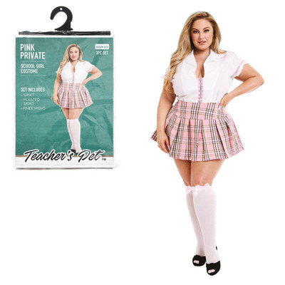 Lady Sexy Private Schoolgirl Costume Women Roleplay Cosplay Clothing Queen Size