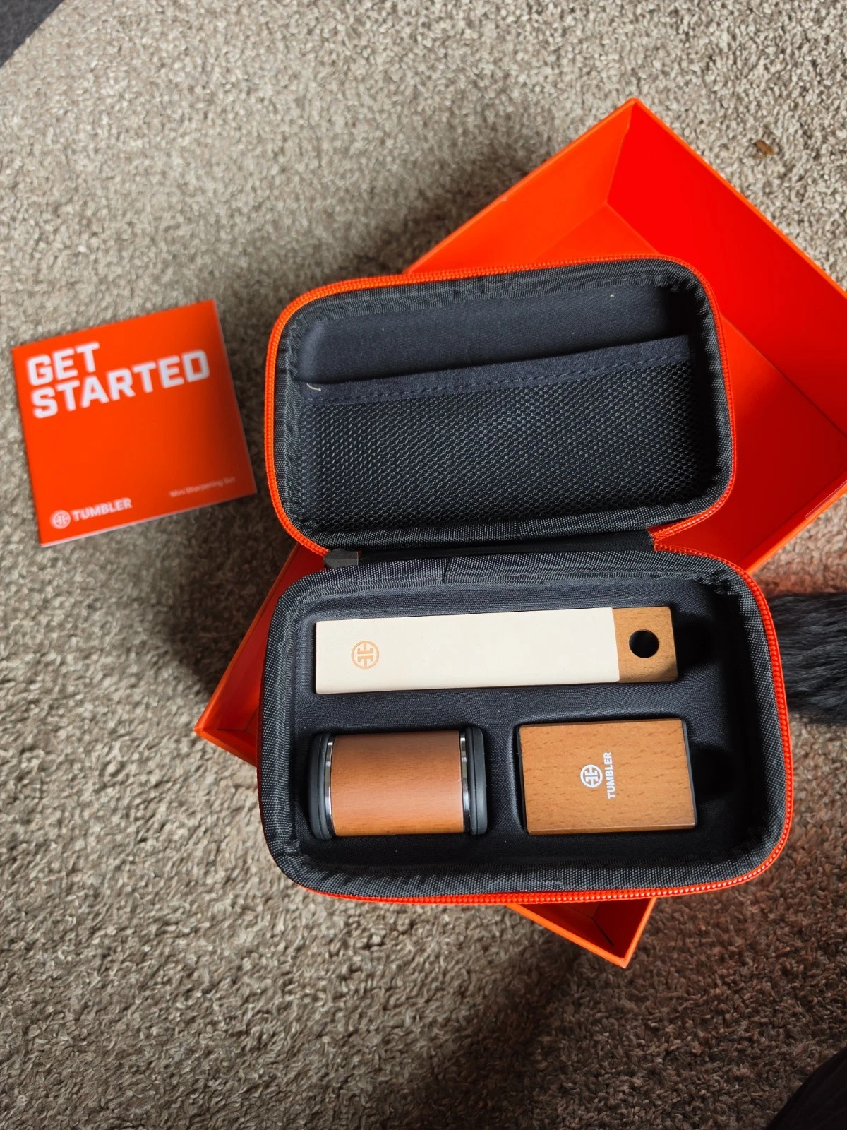 Tumbler Rolling Knife Sharpener Set - Mini & Portable Kit - Pocket Knife Ready.
Opens in a new windo