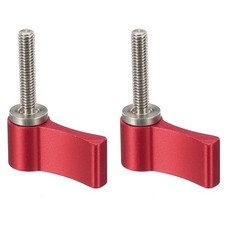 M4 20mm male rotary thread knob, 2pcs aluminum alloy, red