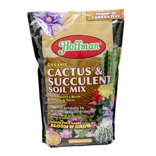Hoffman Organic Cactus & Succulent Soil Mix — Fast‑Draining, pH‑Balanced,