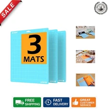 Versatile 12x12 Cutting Mats for Cricut Maker & Explore - 3 Light Adhesive Mats