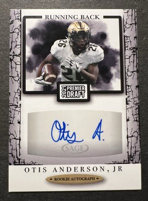 2021 Sage Premier Draft - Autographs Otis Anderson Jr. #A143 (AU, RC)