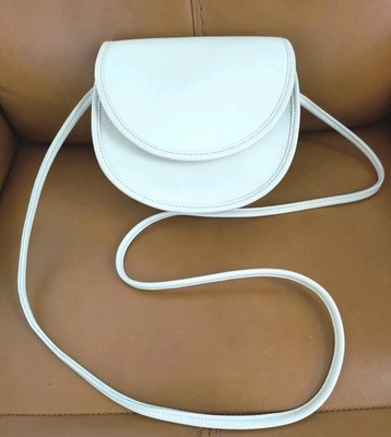 Vtg Coach 90's Casey Bone Cream Leather Shoulder/Crossbody Bag E4D-9923