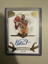 MAGIC JOHNSON 2019-20 PANINI FLAWLESS #FA-MJN AUTO GOLD 7/10 LAKERS
