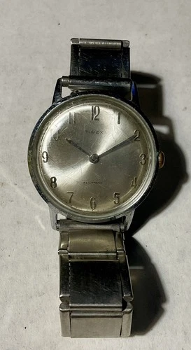 Vintage Timex Men's Vintage Sprite Marlin Silver Watch Runs and stops