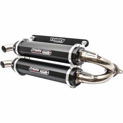 Trinity Racing Stage 5 Dual Slip-Ons - Black - TR4152SBK