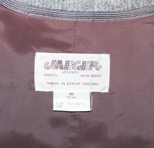 vintage JAEGER LONDON WOOL SLEEVELESS Trench Dress Style Made Britain L Trench - Picture 4 of 6