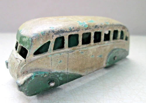 Dinky Toys No. 29b - Streamlined Coach - vintage bus, grey / green colour