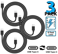3 Pack C 6ft Fast Charger Cable USB Adapter Cord For iPhone 15 16 17 iPad ProMax