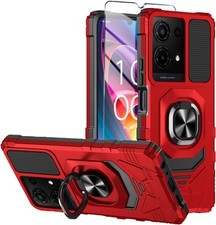 For TCL K32/K33 5G 2025 Phone Case with Tempered Glass Screen Protector,Military