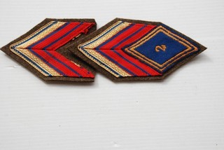 LOSANGE DE BRAS MODELE 45 2 éme RCP CHASSEURS PARACHUTISTES BLEU ROI TAP