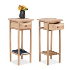 Telefontisch Beistelltisch Nachttisch Telefonkonsole Telefonschrank Holz 2er Set