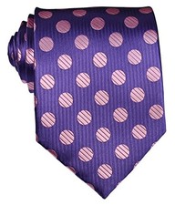 New Classic Men's Polka Dots Silk Tie Necktie   Purple,pink