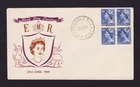 AUSTRALIA FDC 1954 QE2 2½d BLUE BLOCK OF 4 UNADDRESSED