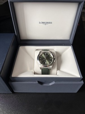 Longines Conquest Automatik L3.830.4 grün, Edelstahl, Gummi - Full Set 41mm