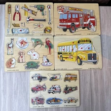 Lot (5) Easy-Grip Peg Puzzle Lights Camera Interaction