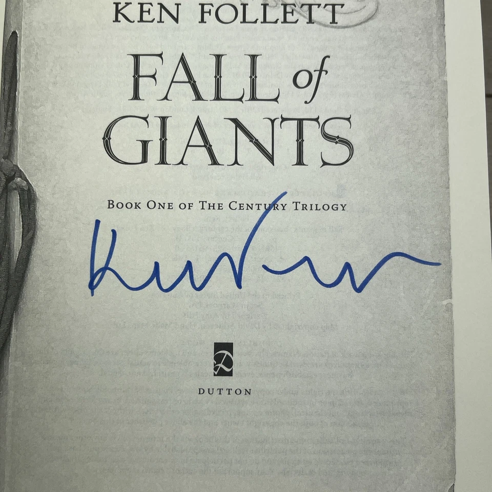 Fall of Giants KEN FOLLETT SIGNED Hardback True 1st Edition First Printing Foto 4 de 4