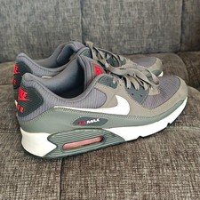 Nike Air Max Herren Sneaker Low Top Schnürung atmungsaktiv Grau/Weiß/Rot 44