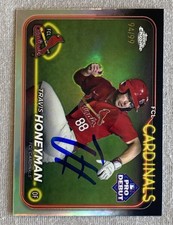 CARDINALS- TRAVIS HONEYMAN AUTOGRAPH 2024 TOPPS PRO DEBUT CHROME REFRACTOR /99