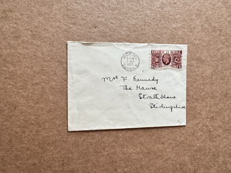 Great Britain 1935 FDC +KGV Silver Jubilee #SG455 +Woking Surrey CXL  5-7-35 (B)