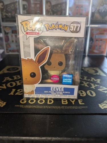 Funko Pop! Vinyl: Pokémon - Eevee #577 - Flocked - 2020 Exclusive w/ Protector!
