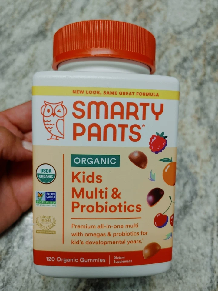 Gominolas probióticas multivitamínicas orgánicas para niños SmartyPants 120 quilates, PACK DE 2 Foto 2 de 4