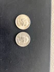 90% Silver Washington Quarters 1964 D - Lot of Two (2) Circulated, Ungraded