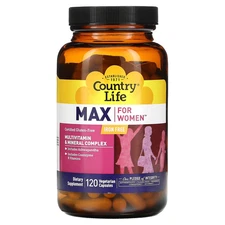 2 X Country Life, Max for Women, Multivitamin & Mineral Complex, Iron Free, 120