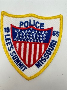 Lees Summit Missouri Police Patch Shield Embroidered 1965 Vintage Style MO