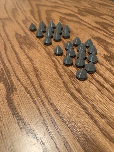 Spikes For Crocs, 3D printed pointy charms, 26 piece set In Gray - Picture 2 of 3