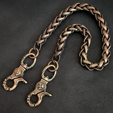 Heavy duty Solid brass Wallet chain Vintage finish Handmade in Japan GRGA