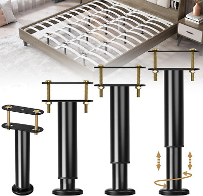 4 Pack Adjustable Height Center Support Leg for Bed Frame