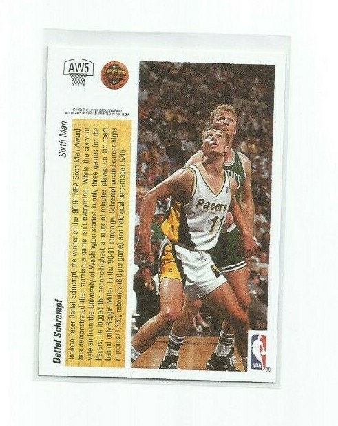 DETLEF SCHREMPF (Indiana) 1991-92 UPPER DECK AWARD HOLO