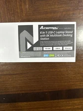 7 Port USB-C 14” Laptop Stand with Dual Display Docking Station, Tablet Holde...