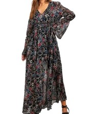 Women’s boohoo, Gabriella Bohemian Tie Detail MaxiDress Multicolour coloursize12