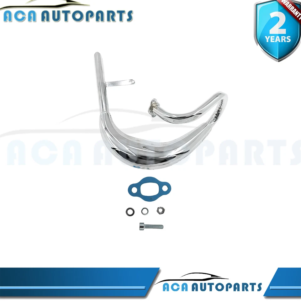 Exhaust Expansion Chamber Muffler Chrome For 50cc/80cc Gas Motorized Bicycle