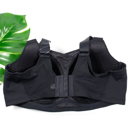 New Livi Active Sports Bra Size 42DD Cooling No Wire Solid Black NWT Lane Bryant - Picture 5 of 7