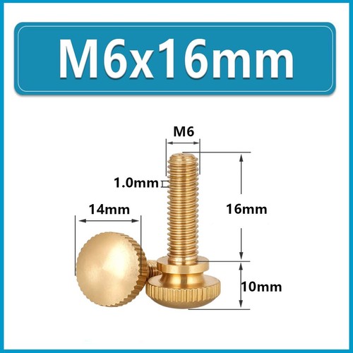 Brass Knurled Thumb Screws Hand Grip Knob Bolts M3 M4 M5 M6 M8 M10 Step Bolt - Picture 51 of 74