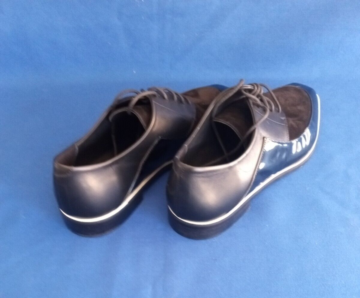 Nicholas Kirkwood Black Lace up Suede/Patent/Calf Leather  display picture 3