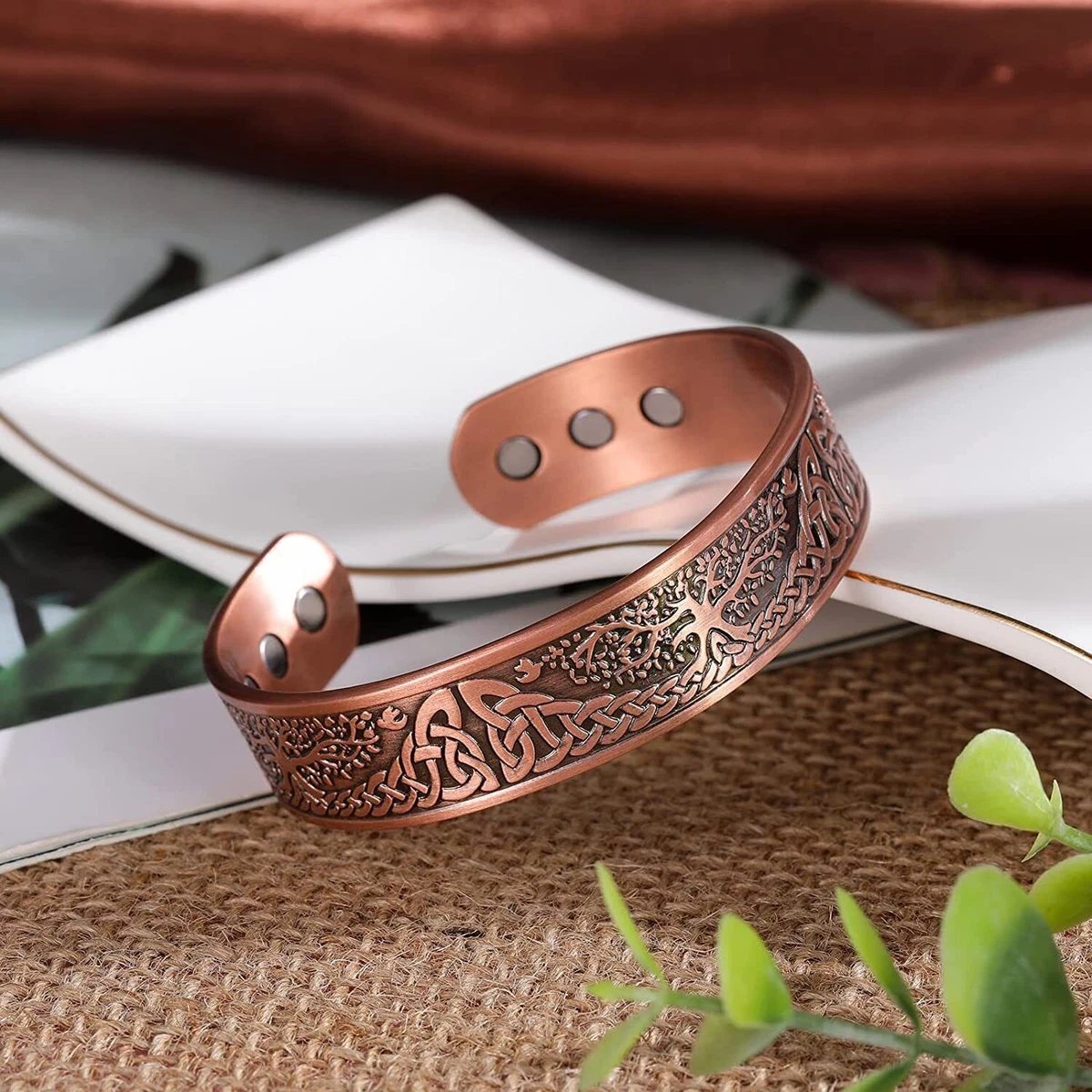 Feraco Lymphatic Drainage Therapeutic Copper Magnetic Bracelets for Wo –  EveryMarket